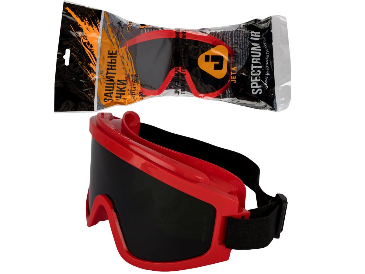 Очки закрытые панорамные JETA SAFETY Spectrum IR дымчатые