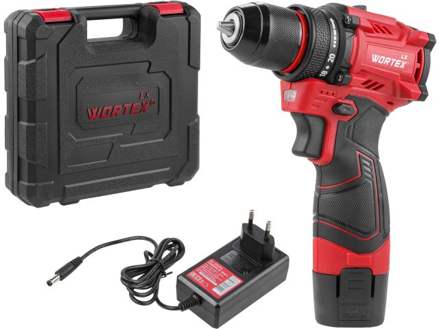 Аккум. дрель-шуруповерт WORTEX LX BD 1215-1 Li 12В, 30 Нм, 1.5 Ач акб, патрон 10 мм, бесщёт. (12 В, БЕСЩЁТ.ДВИГ., с 1.5 Ач акб, НЕ подходит 