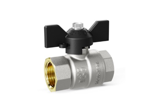 Кран шаровый 1 1/4″ вн.-вн. бабочка PN 25 LD