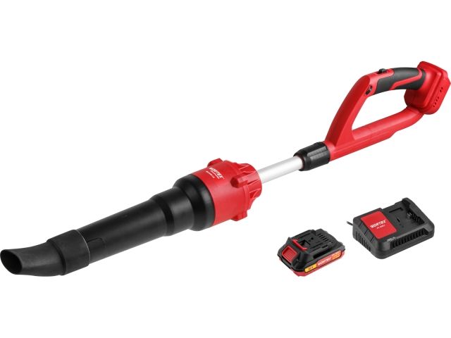 Аккум. воздуходувка WORTEX BB 2018-1 D ALL1 XLT SET 18В, БЕСЩЁТ., 162-450 м.куб/ч, 72-190 км/ч