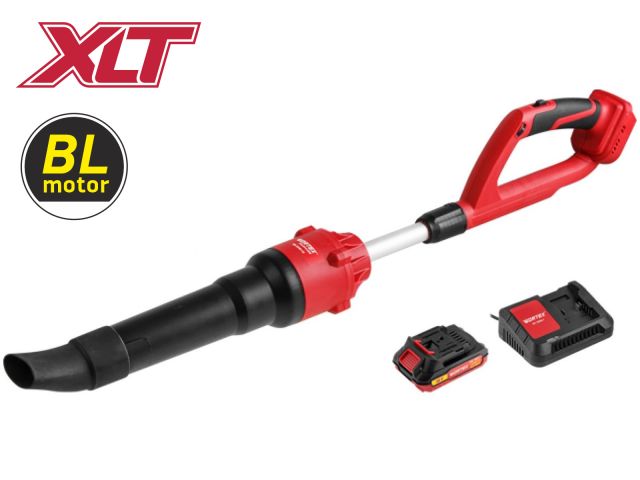Аккум. воздуходувка WORTEX BB 2018-1 D ALL1 XLT SET 18В, БЕСЩЁТ., 162-450 м.куб/ч, 72-190 км/ч