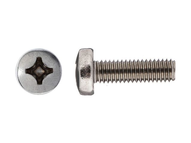 Винт М4х12 мм полусфера, нерж.сталь (А2), DIN 7985 (500 шт в упак)
