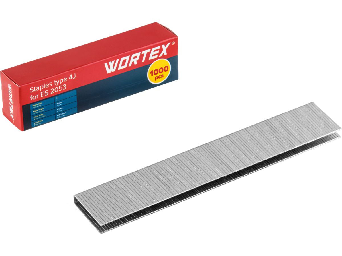 Скобы тип 20GA 22 мм WORTEX (1000 шт.) для ES 2053