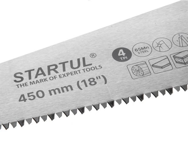 Ножовка по дер. 450мм 4 TPI STARTUL MASTER (ST4240-45) (Крупный зуб)