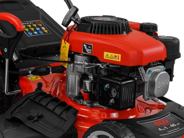 Газонокосилка бензиновая ECO LG-645 E самоходная (4 л.с., шир. 46 см, самоходная, электростарт, мульчир., стальн. корпус, травосборник 60 л)