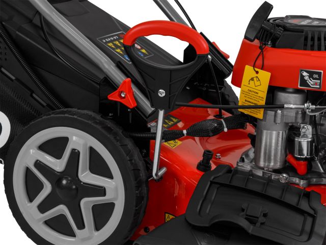 Газонокосилка бензиновая ECO LG-645 E самоходная (4 л.с., шир. 46 см, самоходная, электростарт, мульчир., стальн. корпус, травосборник 60 л)