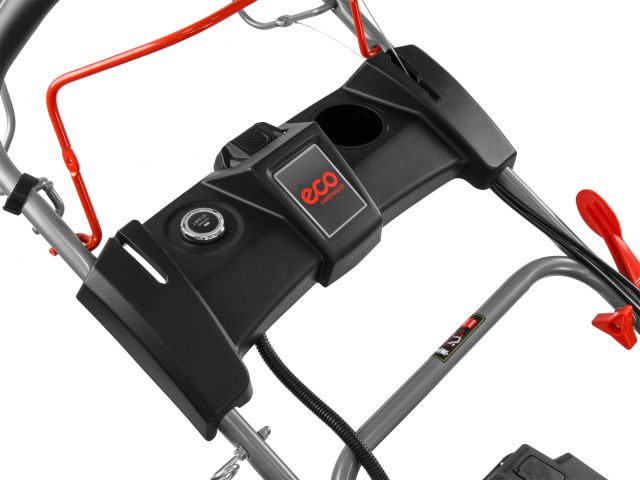 Газонокосилка бензиновая ECO LG-645 E самоходная (4 л.с., шир. 46 см, самоходная, электростарт, мульчир., стальн. корпус, травосборник 60 л)