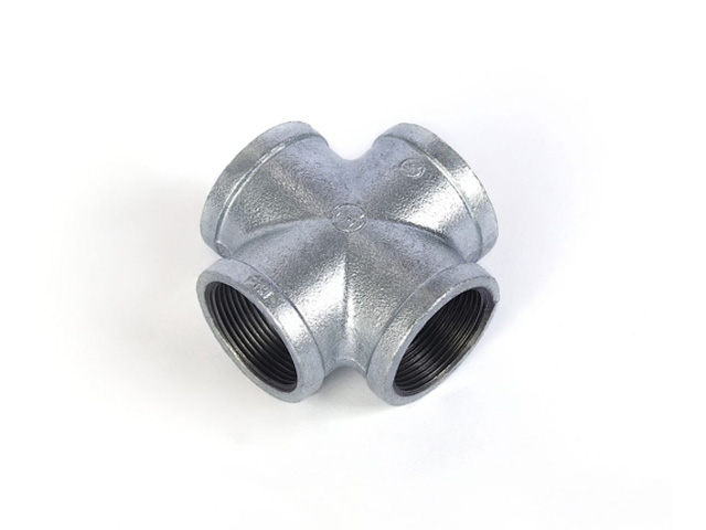 Крестовина 3/4″ чугун оцинк., (2 шт. инд. упак.),  AV Engineering
