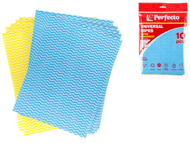 Салфетки универсальные, 10 шт., 37x50 см, вискоза, SUPER ABSORBENT, PERFECTO LINEA (большой размер)