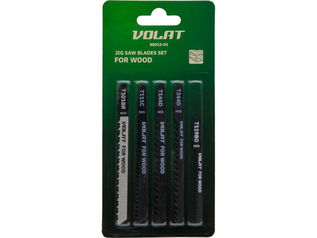 Набор пилок лобз. по дереву 5шт. ВОЛАТ (T144D, Т119BO, T101BR, Т111С, Т244D)