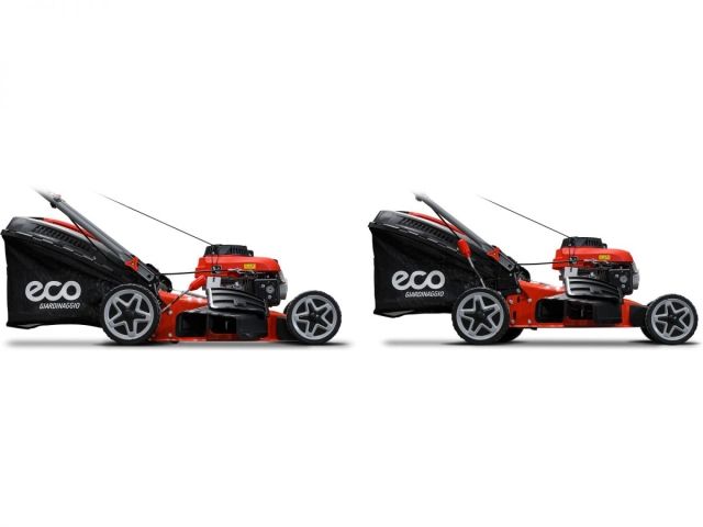 Газонокосилка бензиновая ECO LG-534 (4.0 л.с., шир. 46 см, ручной привод, мульчир., стальн.корпус, травосборник 50 л)