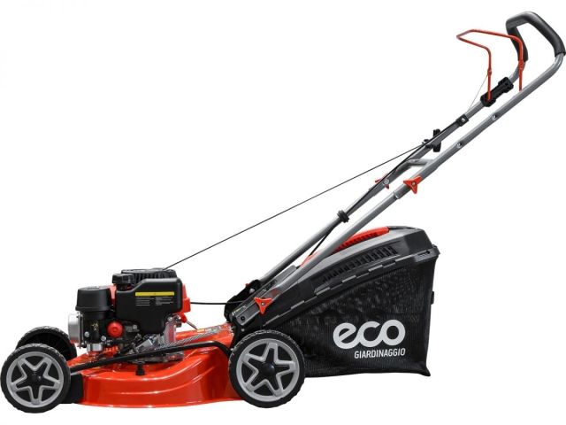 Газонокосилка бензиновая ECO LG-534 (4.0 л.с., шир. 46 см, ручной привод, мульчир., стальн.корпус, травосборник 50 л)