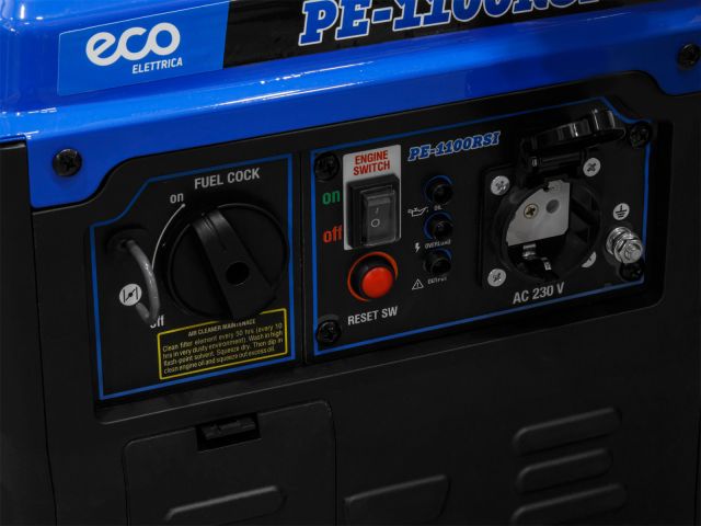 Электростанция (генератор инверторный бензиновый) ECO PE-1100RSI (инверторный, 1.1 кВт, 230 В, бак 3.2 л, вес 13 кг)