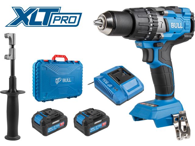 Аккум. дрель-шуруповерт BULL SR 1805 в чем. XLTpro, 2х4 А*ч, БЕСЩЕТ., 18 В, 120 Н*м, БЗП(мет.) 13 мм (ОТГРУЗКА ТОЛЬКО ПО ЭТН/ЭТТН | Доп. фун