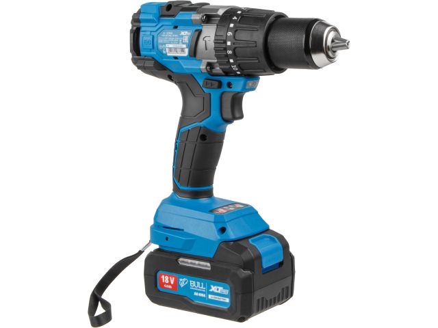 Аккум. дрель-шуруповерт BULL SR 1805 в чем. XLTpro, 2х4 А*ч, БЕСЩЕТ., 18 В, 120 Н*м, БЗП(мет.) 13 мм (ОТГРУЗКА ТОЛЬКО ПО ЭТН/ЭТТН | Доп. фун