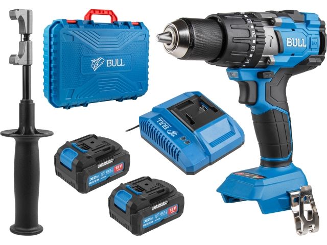 Аккум. дрель-шуруповерт BULL SR 1805 в чем. XLTpro, 2х4 А*ч, БЕСЩЕТ., 18 В, 120 Н*м, БЗП(мет.) 13 мм (ОТГРУЗКА ТОЛЬКО ПО ЭТН/ЭТТН | Доп. фун