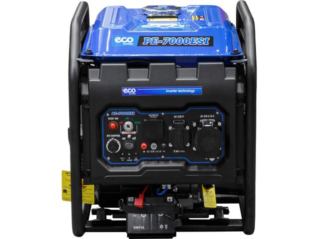 Электростанция (генератор инверторный бензиновый) ECO PE-7000ESI (инверторный, электростарт, 5.5 кВт, 230 В, автозапуск*, бак 15.0 л, вес 38
