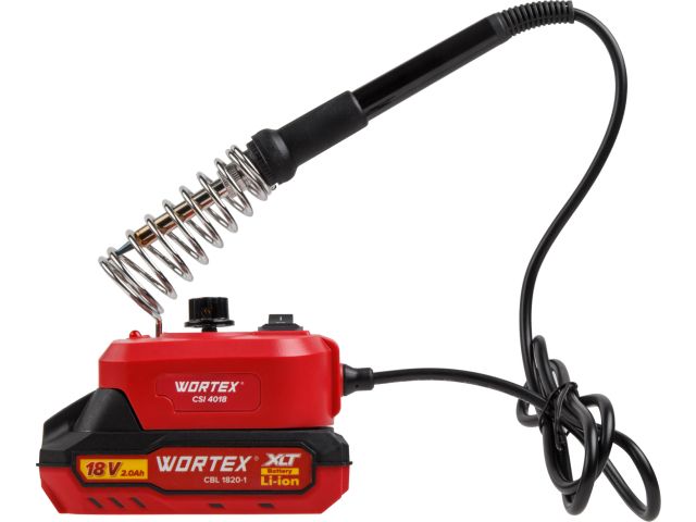 Аккум. паяльник WORTEX CSI 4018 в кор. ALL1 XLT SET (18 В, 280 - 480 С, с АКБ и З/У)