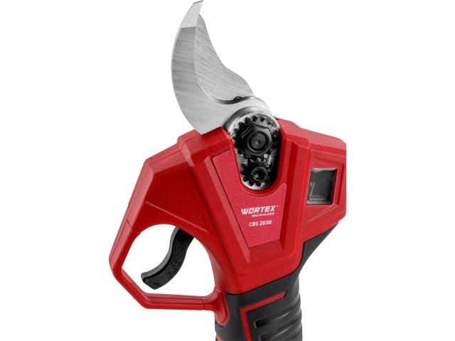 Аккум. секатор WORTEX CBS 2030 в кор. ALL1 SET, БЕСЩЕТ., 18 В, ветки до 28 мм + телескоп. штанга (3 ступени регулировки, 0,76 кг)