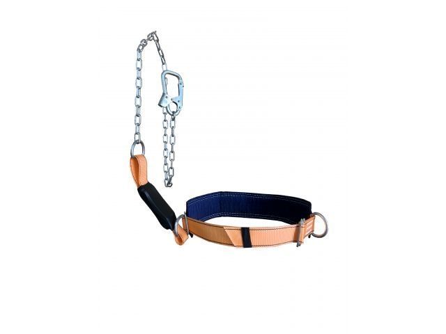 Удерживающий пояс УП-1+Строп Г (цепь)+а (амортизатор) (р-р XL) (регулировка от S до XL (обхват пояса 740-1640мм))