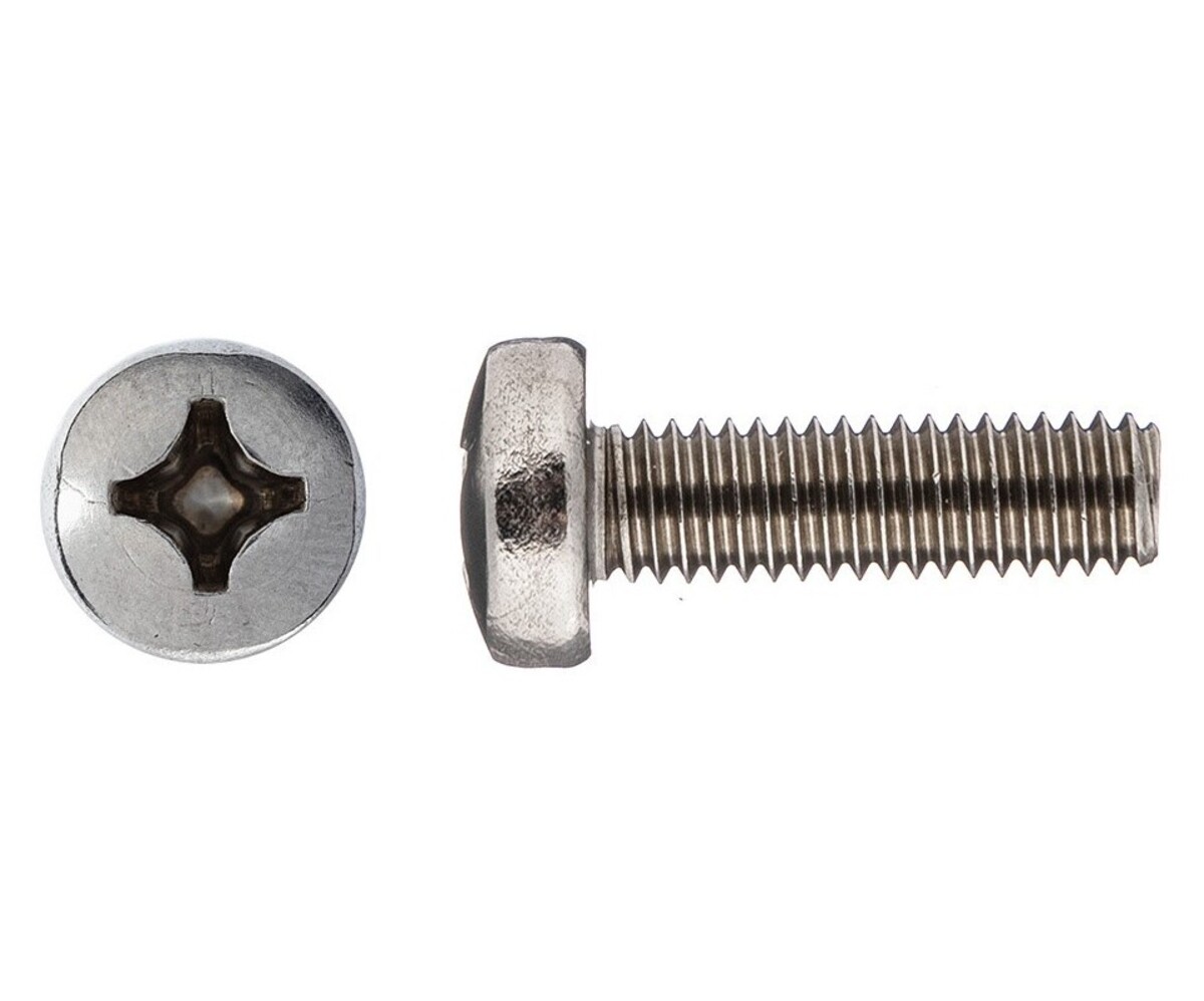 Винт М4х25 мм полусфера, нерж.сталь (А2), DIN 7985 (500 шт в упак)