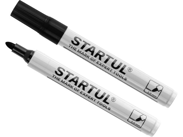 Маркер промышл. перманентный фетровый черный STARTUL PROFI (ST4340-01) (толщ. линии 2,0 мм)