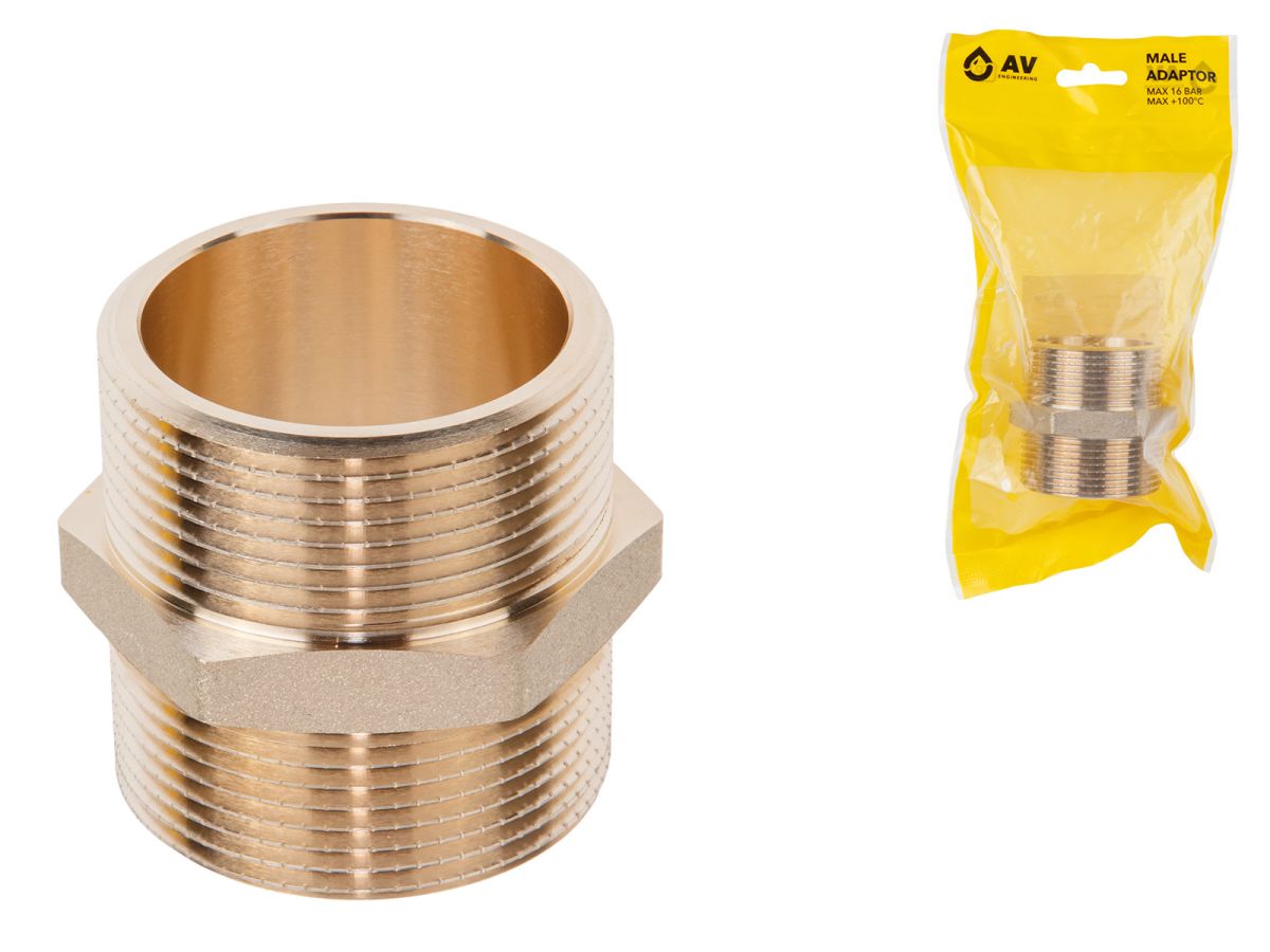 Ниппель 1 1/2" нар.-нар., AV Engineering (инд. упак.)