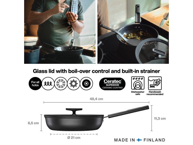 Сотейник с крышкой 26 см Hard Face FISKARS