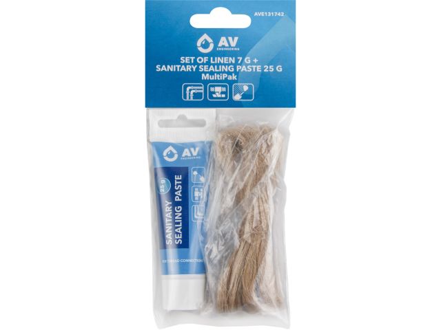 Набор сантехнический (лён 7 г + паста сантехническая MultiPak 25 г) AV Engineering (Египетский лён)