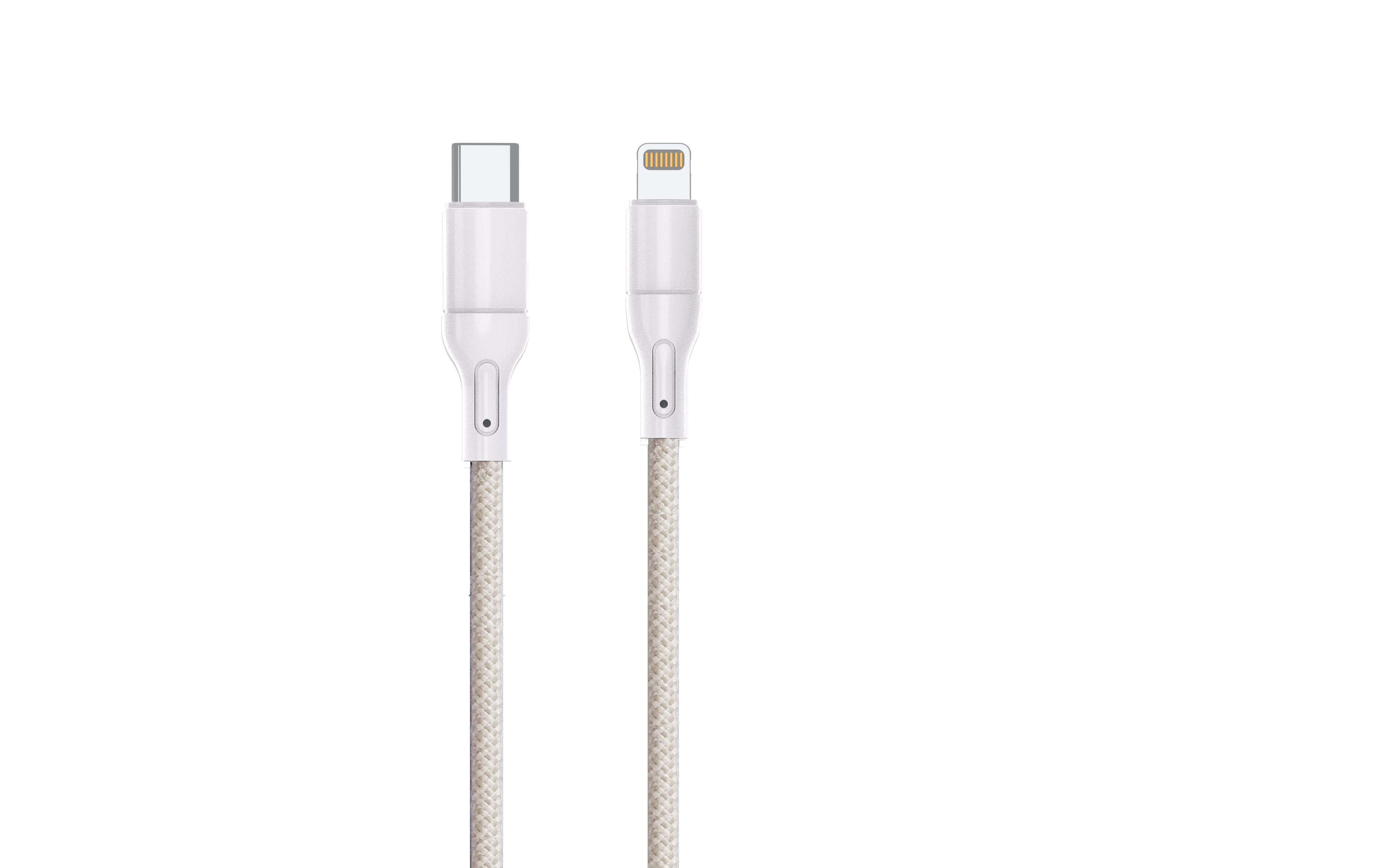 Кабель USB KEIZEN KZ-5289101, Type-C — Lightning, PD20W, 1 м, бежевый