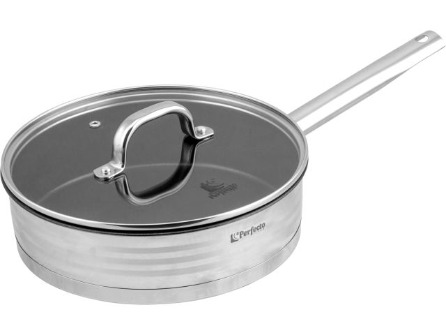 Сотейник с крышкой, 24х6,5 см, антипригарное покр., серия MILAGROS (Милагрос), PERFECTO LINEA