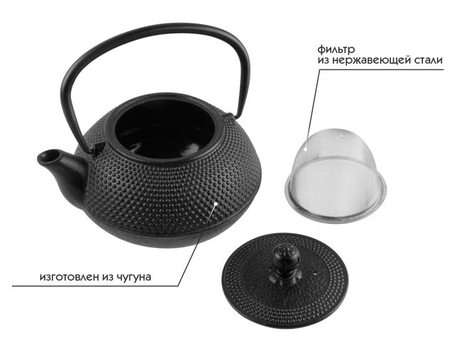 Чайник заварочный чугунный, 800 мл., PERFECTO LINEA