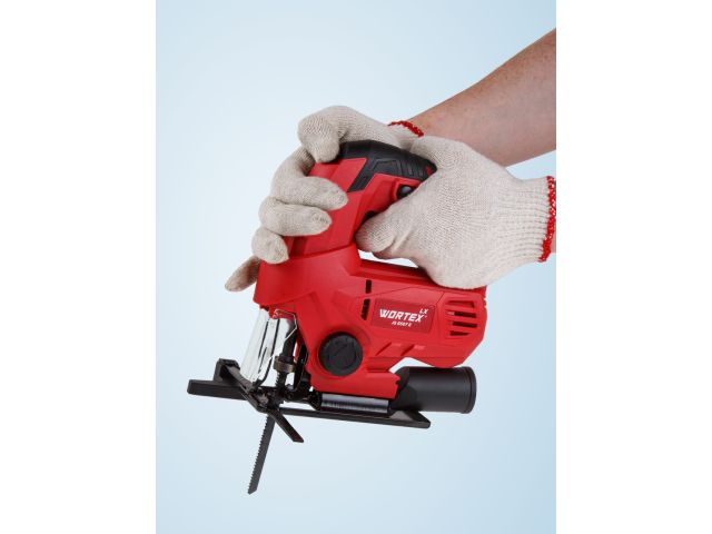 Лобзик электрический WORTEX LX JS 6507 E в кор. 710 Вт, 500-3300 ход/мин, пропил до 65 мм. (маятник.ход, сдув опилок, рег.об., бзп патрон)