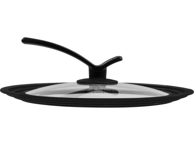 Крышка стеклянная универсальная, 240-260-280 мм, с ручкой-подставкой, CHEF, PERFECTO LINEA (Сразу три размера, ручка-подставка)