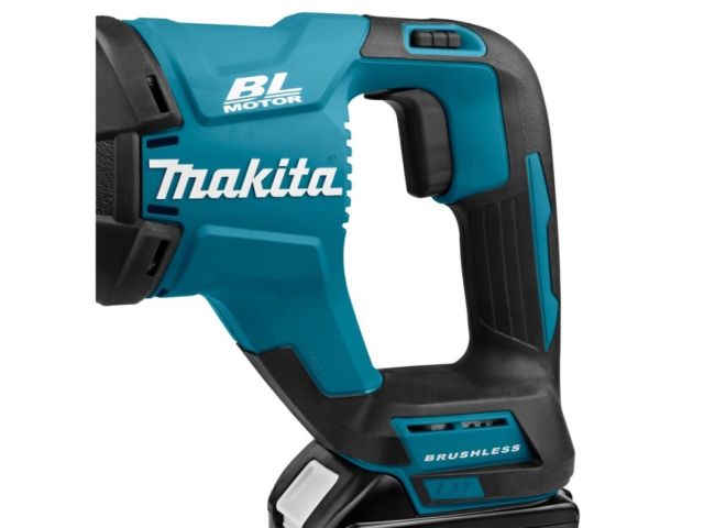 Аккум. сабельная пила MAKITA LXT DJR 187 RT в кейсе (18.0 В, 1 акк., 5.0 А/ч, Li-Ion, дерево до 255 мм, металл до 130 мм)