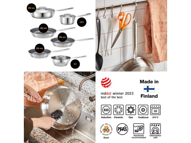 Сотейник 2л/20cм  All Steel Fiskars