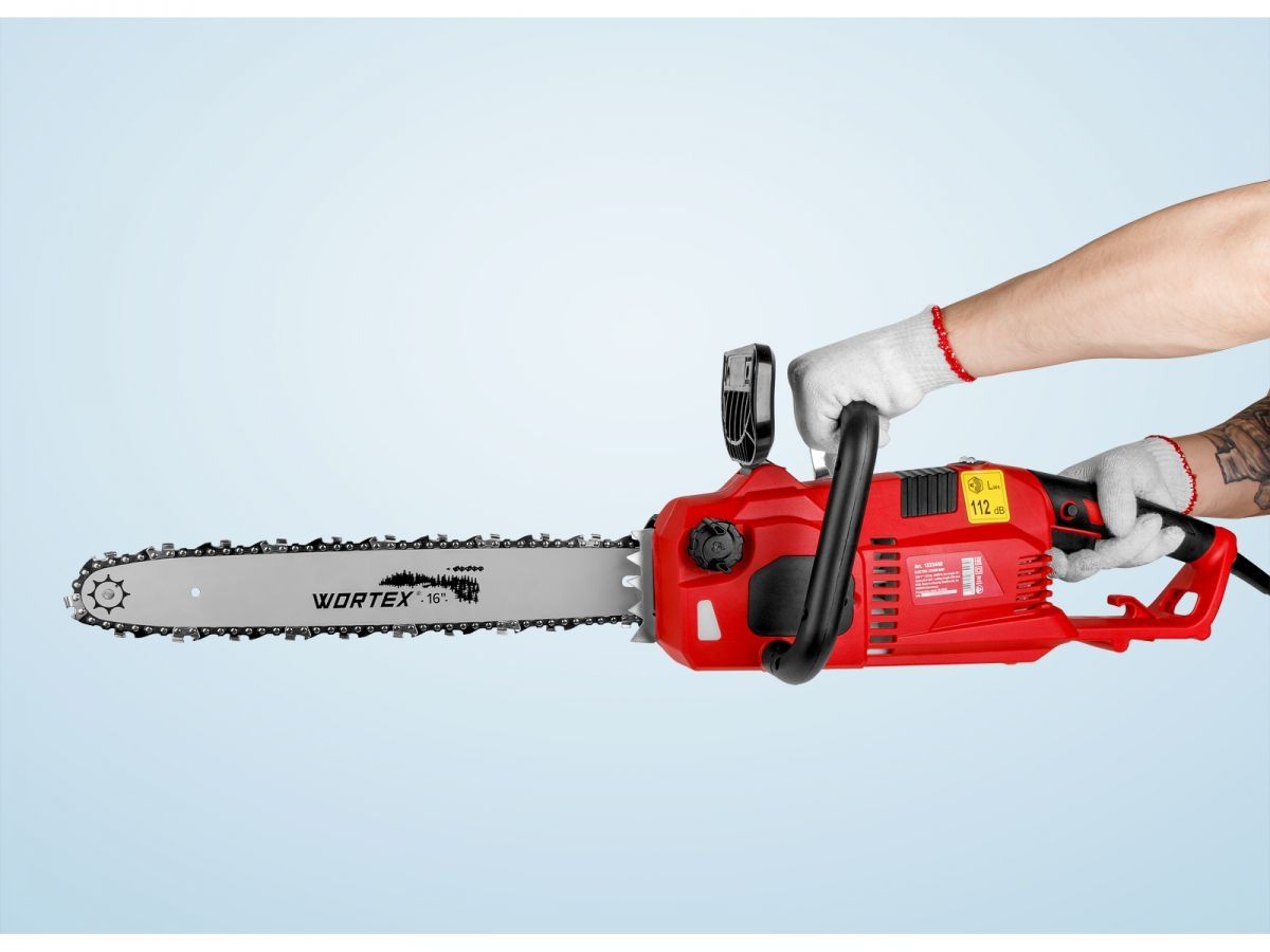 Пила цепная электрическая WORTEX EC 4024-1 SF шина 40.5 см (16"), 3/8" LP, 1.3 мм