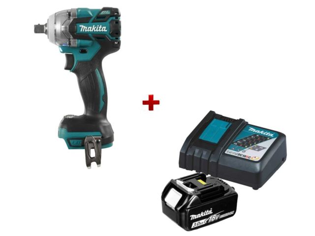 Аккум. ударный гайковерт MAKITA DTW 285 Z в кор. + АКЦИЯ АКБ BL1830 и ЗУ DC18RC (18.0 В, посадочн. квадрат 1/2 ", 280 Нм, вес 1.7 кг  + АКЦИ