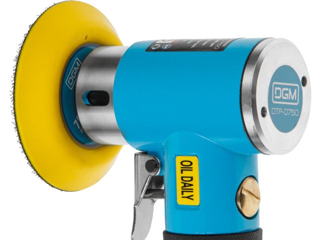 Пневмошлифмашина эксцентриковая DGM DTP-0750 (25 мм (1"), 50 мм (2"), 75 мм (3");Эксецнтр.:1,5 мм;16 000 об/мин;170 л/мин)