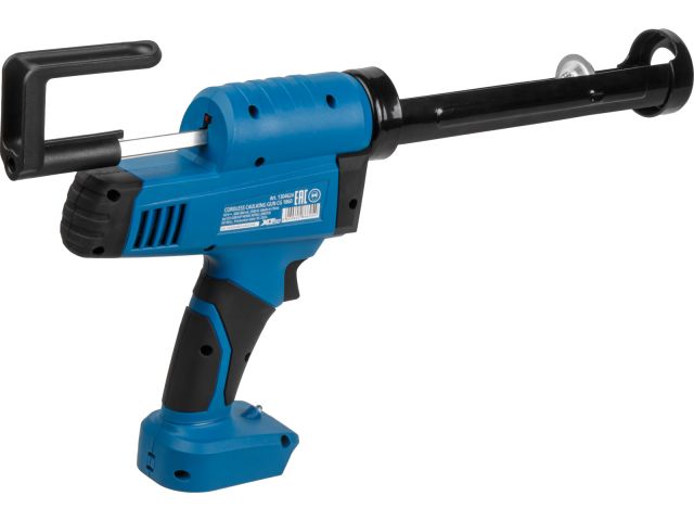 Аккум. пистолет для герметика BULL CG 1860 SET(1х4), сумка, 300/600 мл, 2500 Н, 8,3 мм/с, рег. скор. (защита от вытекания, 2 кг, 2 тубы в ко