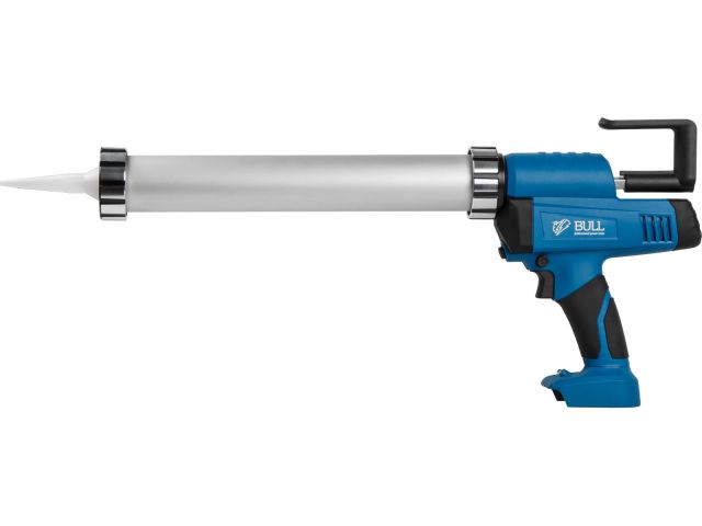 Аккум. пистолет для герметика BULL CG 1860 SET(1х4), сумка, 300/600 мл, 2500 Н, 8,3 мм/с, рег. скор. (защита от вытекания, 2 кг, 2 тубы в ко