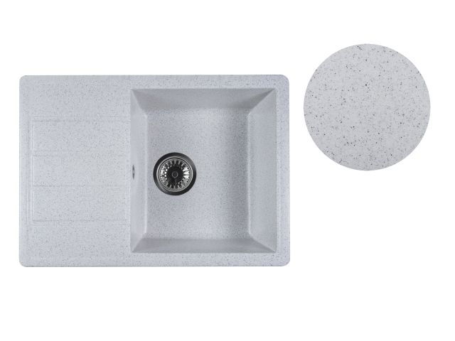 Мойка кухонная из искусственного камня MISTA олово 615х440 мм, AV Engineering