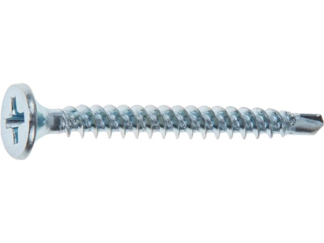 Саморез 3.5х35 мм для монтажа ГКЛ к металлу, цинк, со сверлом (200 шт в пласт. конт.) STARFIX