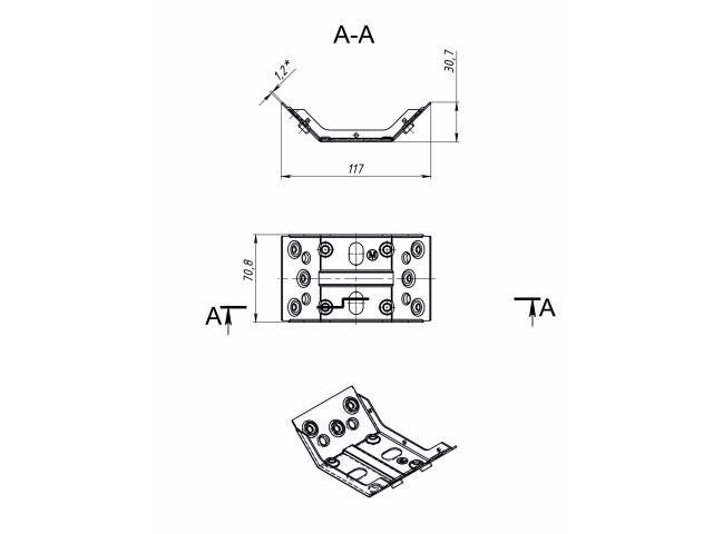 Стяжка для стола 07 1,2 мм цинк STARFIX