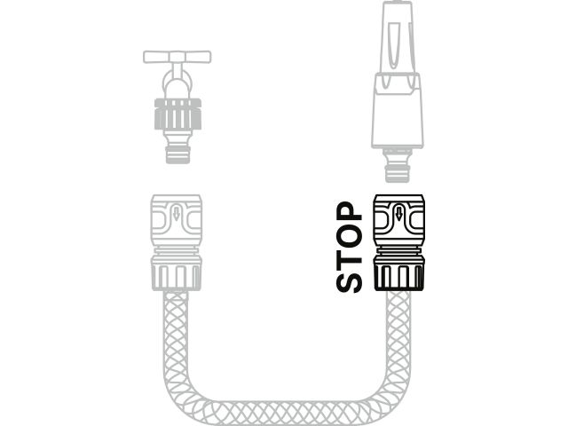 Муфта быстросъемная 1/2"(5/8") с автостоп. STARTUL METSA (ST6013-06-1/2) (soft touch, двухкомпонентная)