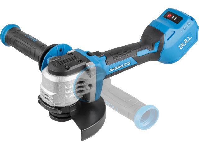 Аккум. углошлифмашина BULL CSG 1812-1 SR Xcase XLTpro 2x6 Ач БЕСЩЕТ, 125 мм, рег. об., 10 000 об/мин (Безредукторный тип, плав пуск, конст. 