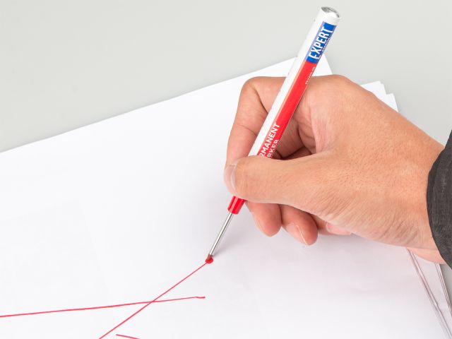 Маркер перманентный с удлин. наконеч. 1мм красный EXPERT STARTUL (SE3220-02) (Толщина линии, мм: 1)