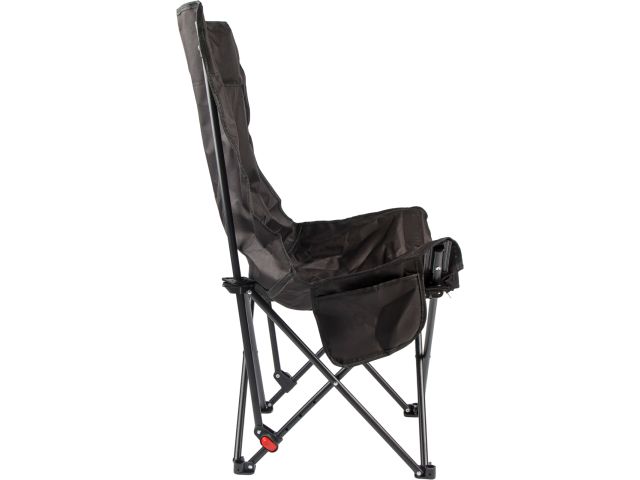 Кресло складное кемпинговое с карманом + чехол, черное, ARIZONE