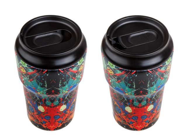 Термокружка, 450 мл, нержавеющая сталь, fun splash, серия 3D, PERFECTO LINEA (3D-принт на корпусе)