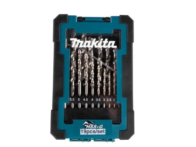 Набор сверл по металлу ц/х, HSS-G, D-78352 комплект из 19 шт MAKITA (19 шт. (1-10мм,  шаг 0.5мм))